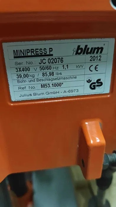 Станок присадочный под навес Minipress P Blum
